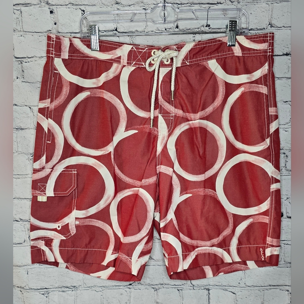 Tommy‎ Bahama Men's Red Swim Trunks Size Large